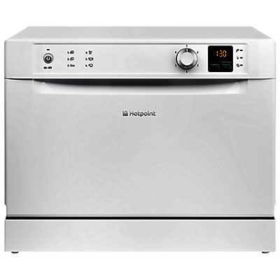 Hotpoint HCD662 Freestanding Compact Dishwasher, White Hotpoint HCD662 Freestanding Compact Dishwasher, White
